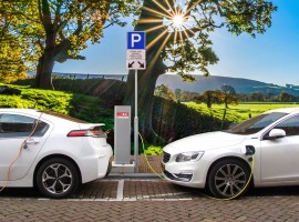 Charging point for electric cars in the hotel