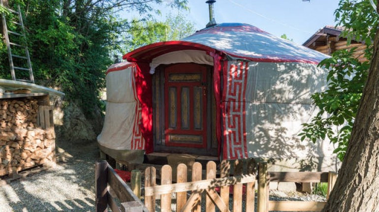 Glamping in Piedmont, Italy, near Turin