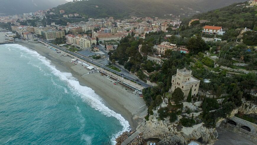 Finale Ligure, drone view