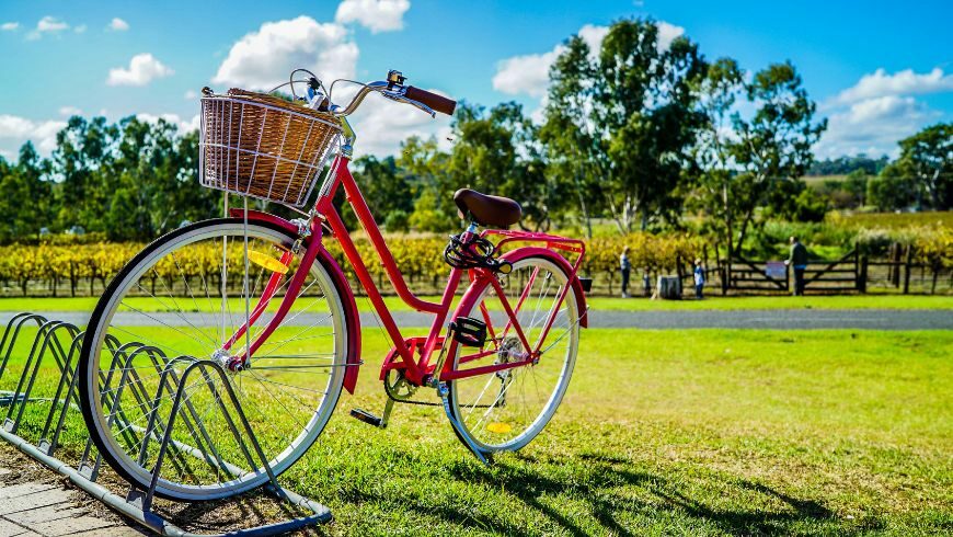 with a bicycle finding a parking space it's easy