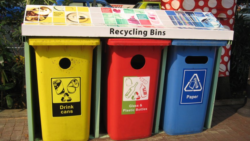 recycling bins