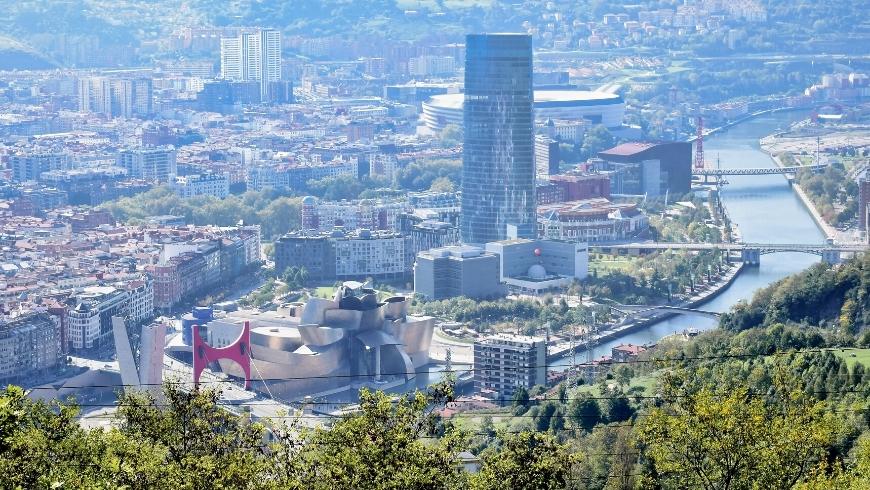 view over Bilbao from Artxanda funicular