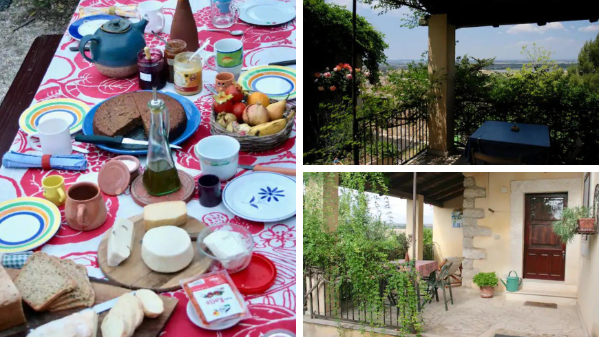 Case Caro Carrubo Rustico B&B: breakfast, terrace