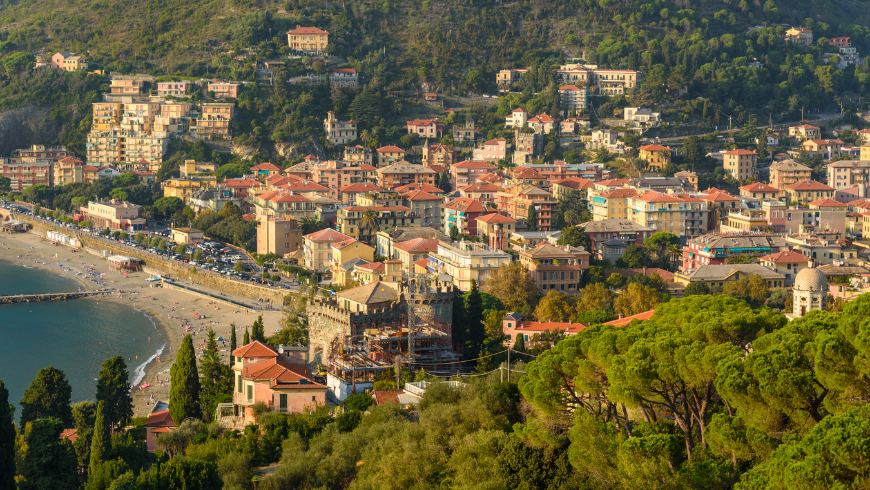 Levanto, Liguria. Ideal destination for a train journey in Italy