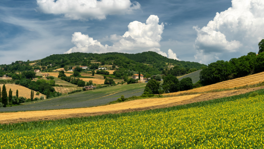 The surroundings of the charming city of Gubbio