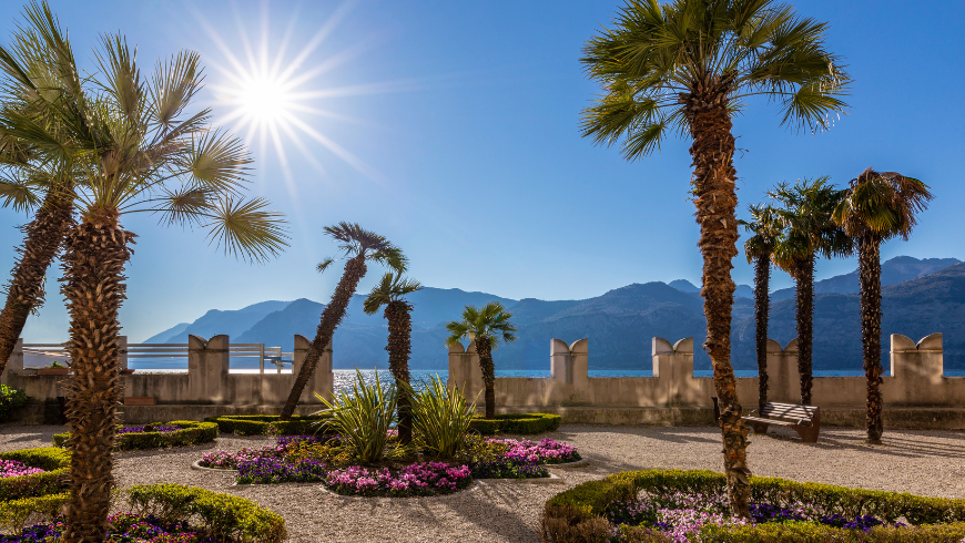 The gardens of Palazzo dei Capitani in Malcesine